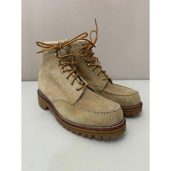 Chippewa Mason Tan Desert Suede Leather Moccasin Boots Mens 7.5 Mountain Hiking - Picture 1 of 9